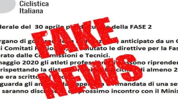 Social Network. Fake-news Sulla Ripresa Degli Allenamenti. La FCI Precisa