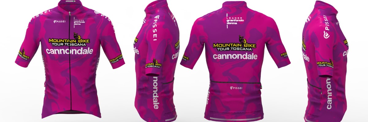 CANNONDALE MTB TOUR TOSCANA: LE NUOVE MAGLIE DI LEADER GRANFONDO E CLASSIC CREATE DA PISSEI
